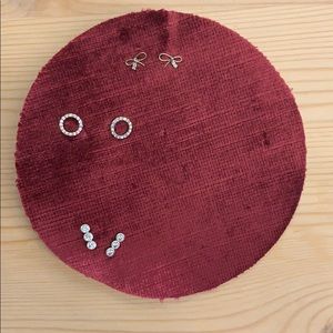 Anthropologie Earrings Studs Set of Three Pairs